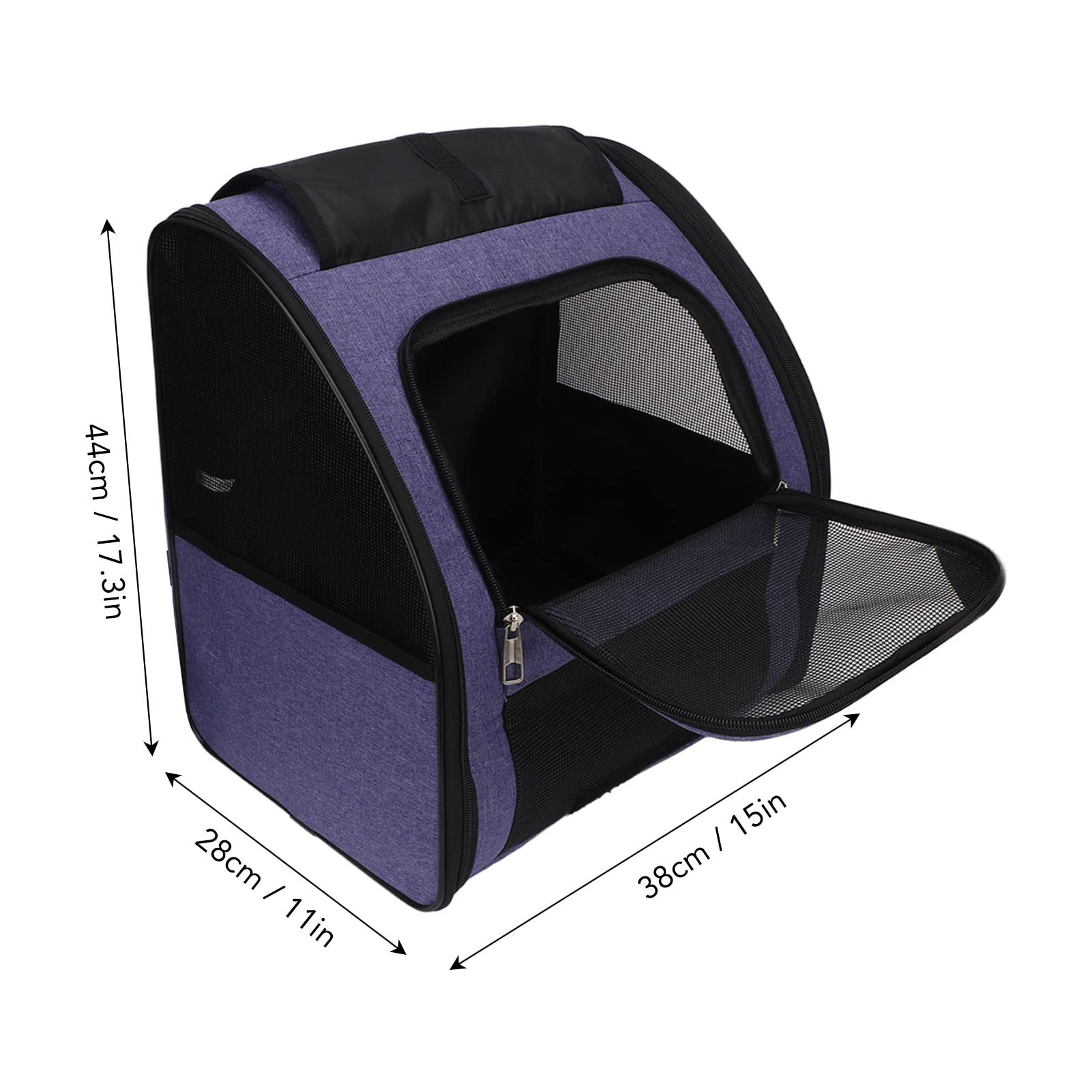 Tragbarer Rucksack für Katzen, große Kapazität, atmungsaktiv, für Reisen, Wandern, Outdoor, für Welpen, Hunde, Katzen (bis 10 kg, Violett)