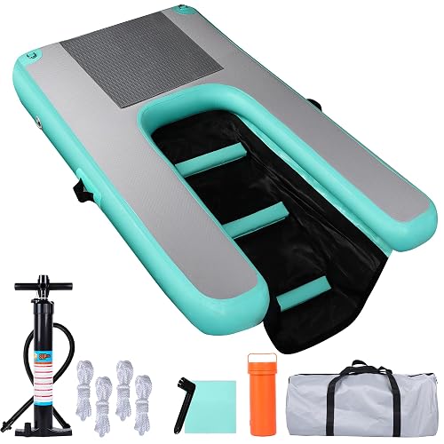 DiDiBirDi Rampa de agua para perros, gran rampa de agua inflable, escalera