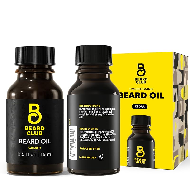 The Beard Club Óleo para Barba Cedar com Óleos de Rícino e Amêndoa