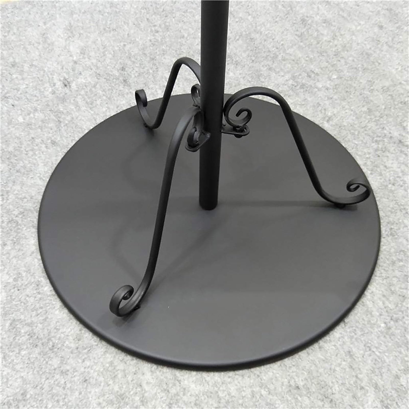 Espositore girevole in 3 colori per sciarpe, cinture e gioielli, rotondo, per negozi di abbigliamento, vetrine, sciarpe di seta (nero, 70 x 125 cm)