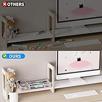 Vista 5 de Desk Drawer Organizer Tray, Mesh Desk & Office Drawer Organizer, Suitable for Tools, Pencils & Office Supplies Storage (White)