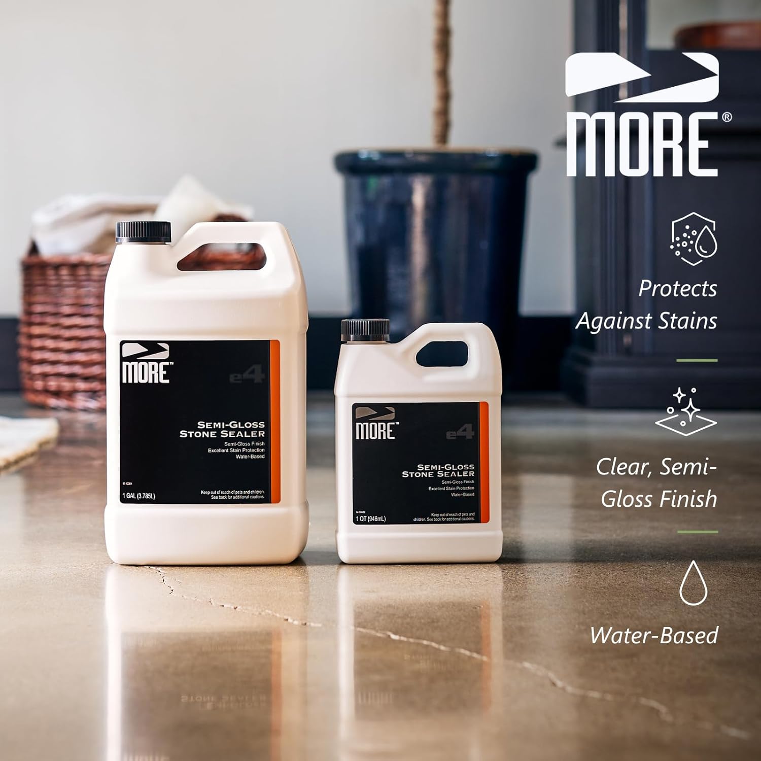 MORE Semi-Gloss Stone Sealer (Quart / 32 oz.)