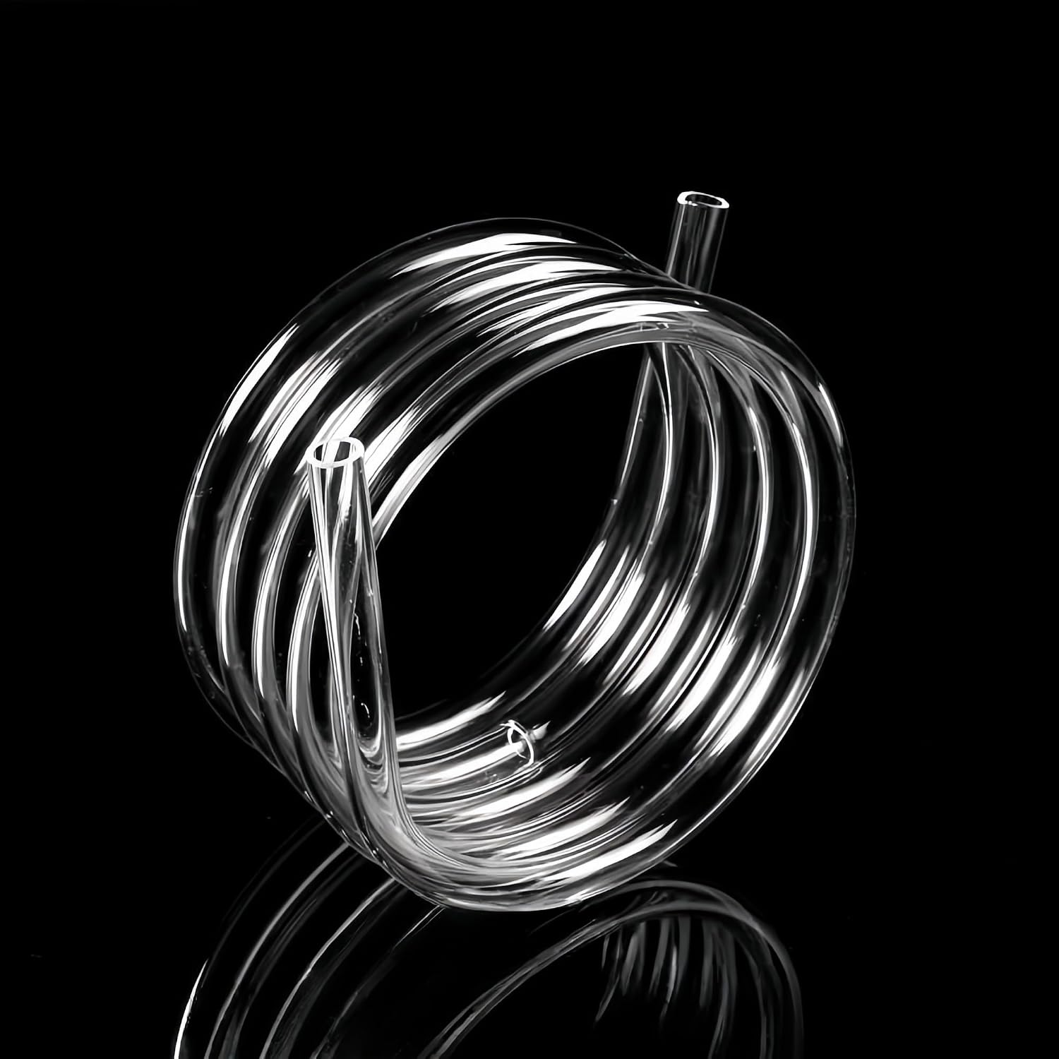 5.75 Coils Clear Helical Quartz Tube - 120mm OD, 100mm ID, Spiral Quartz Glass Tube for Physics Applications