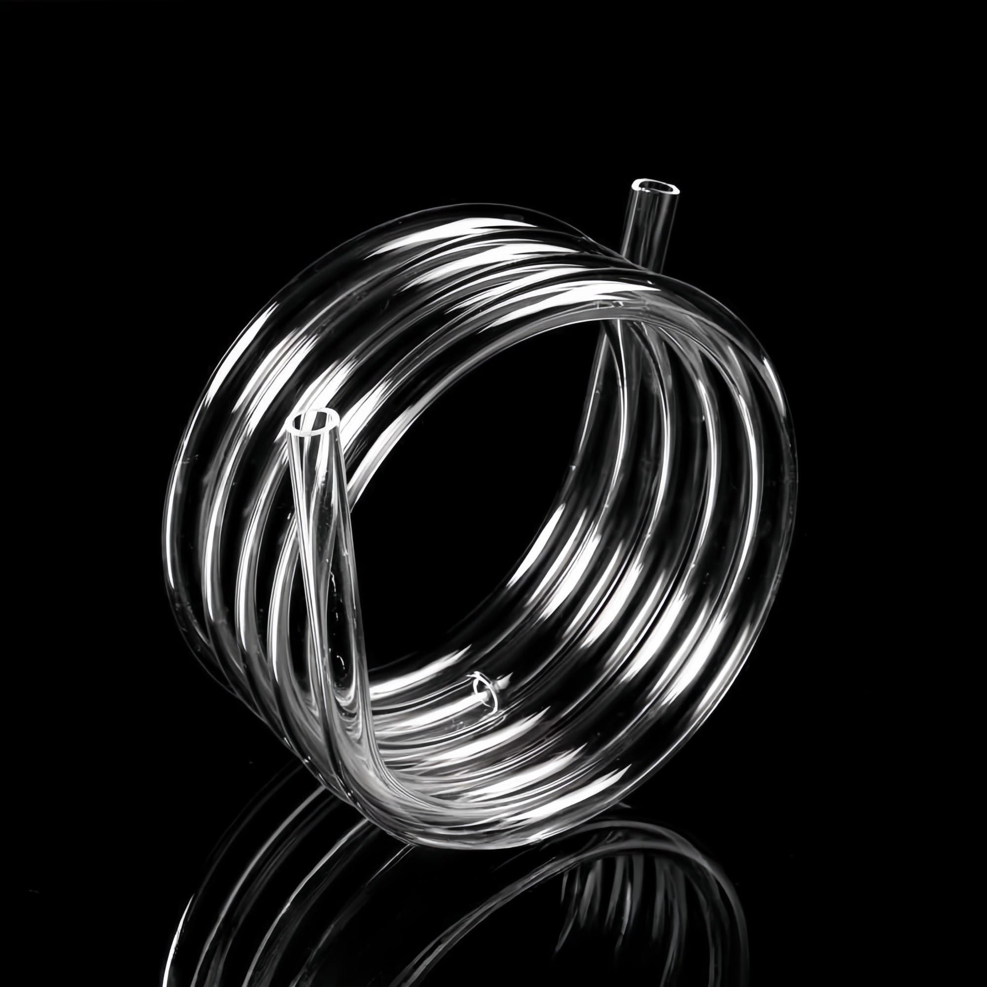 6 cewek przezroczysta spiralna kwarcowa rurka spiralna do próbek fizycznych - średnica wewnętrzna 100 mm, średnica zewnętrzna 120 mm