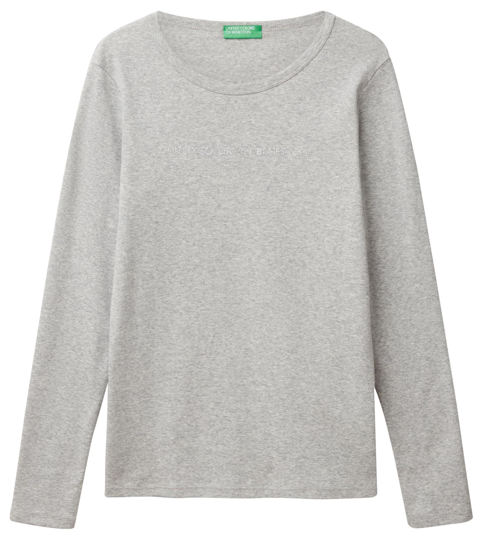United Colors of Benetton 3GA2E16G0, Camiseta Mujer, Grigio Melange Medio 501, XXS