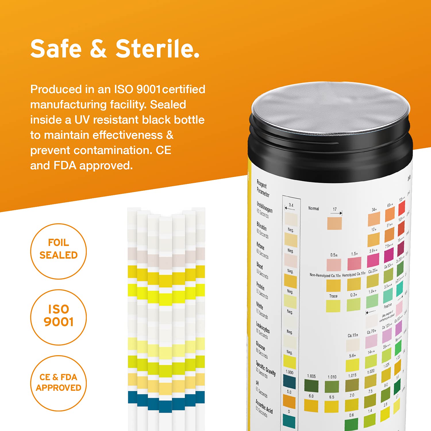 Buy 100 x Aydmed 11in1 Urinalysis Test Strips 11 Parameter Urine Test