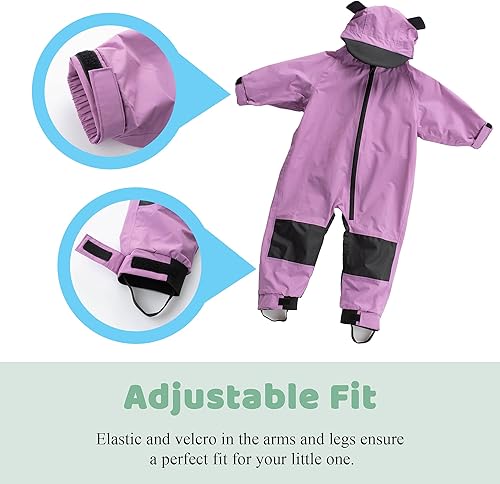 Miniatura 2 de Traje de lluvia para niños pequeños - Muddy Buddy - Overol impermeable de una pieza resistente a la intemperie para bebé