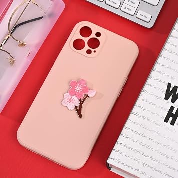 IUAQDP 6 Pieces Cherry Blossom Patches, Self Adhesive Flower Embroidered Applique Sticker, Cute Cartoon Animal Sew on Badge Repair Decal for Phone Case Scrapbook Clothes, Sakura Dog Bird Cat Rabbit