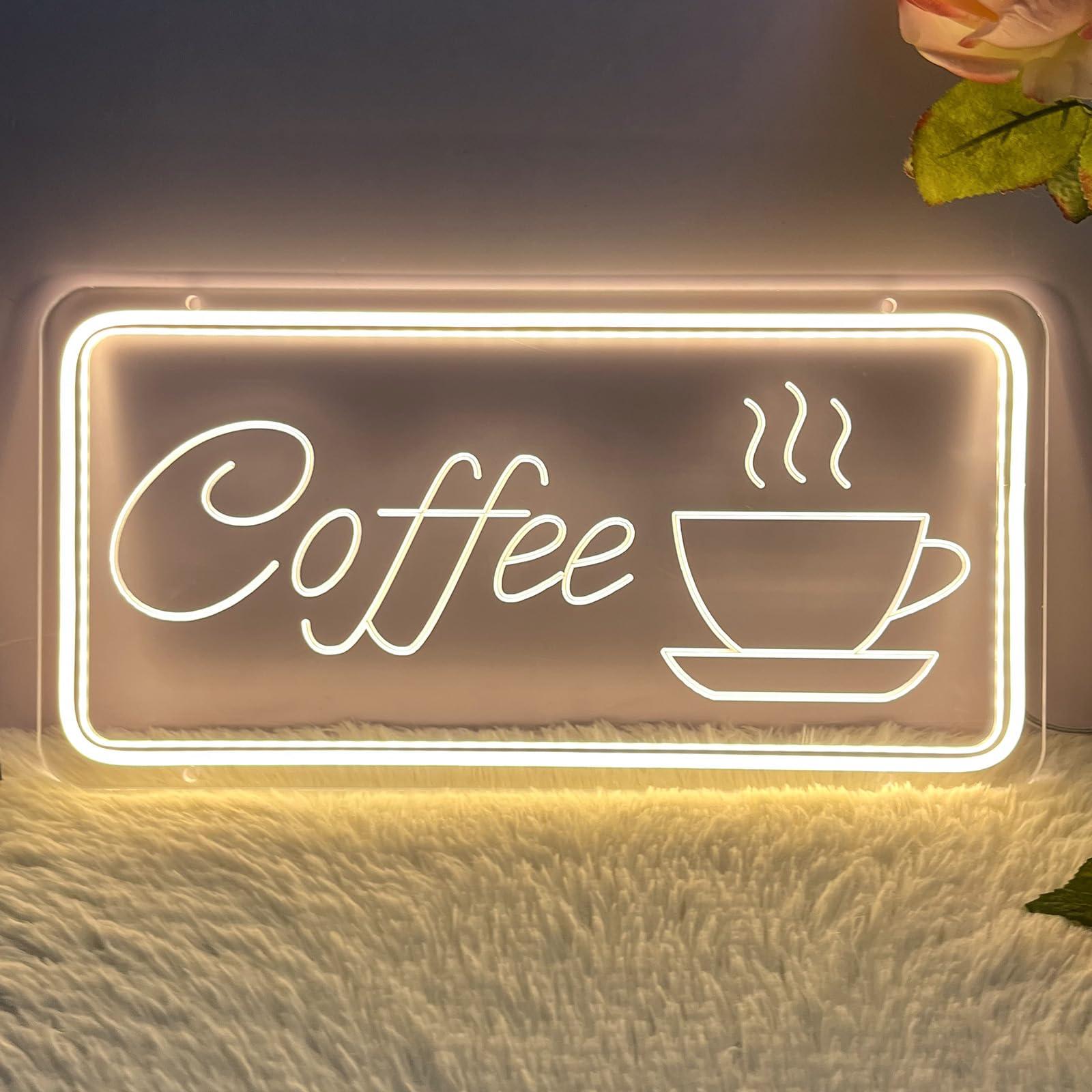 Coffee Bar Neon Sign for Wall Decor USB-Powered Adjustable