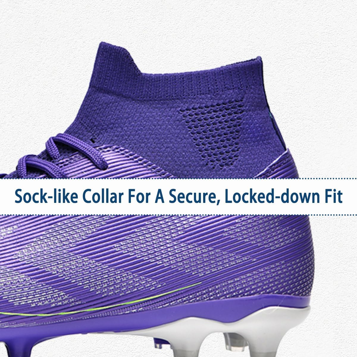 HESBITEUL Men's Soccer Cleats Professional: AG Football Boots Athletic Breathable for Outdoor - Indoor Futsal Socking Boots for Youth Professional Training