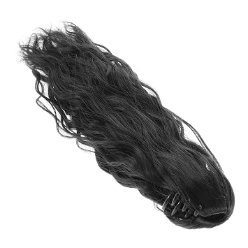Ponytail Wig Extension for Women Curly Clip Ponytail Hairpiece Natural Wavy Synthetic Hair for Daily Use and Special Events