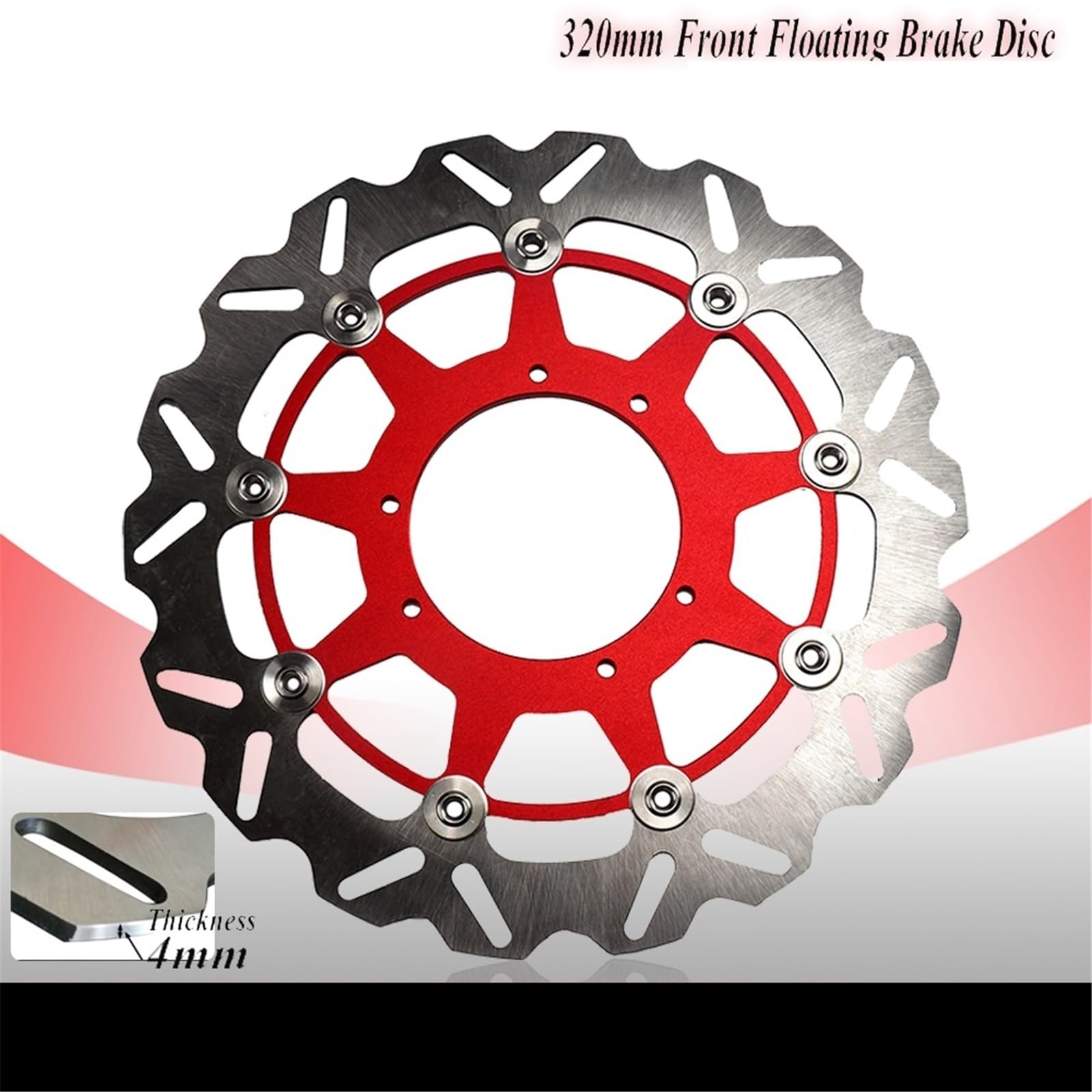 Moto Disque Rotors Rotor De Disque De Frein Flottant AV&Ant De Moto, 320MM, pour CR CRF CR125 CR250 CR500 CRF250R CRF250X CRF450R CRF450X