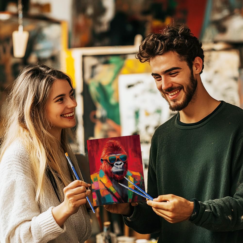 WEBEEDY Pre Drawn Canvas For Painting 203x245mm Stretched Canvas Couples Painting Kit Date Night Game For Art Parties Decor, Picnic Date, Valentine's Day Gift, Home Decoration, Daily Painting Supplies - View #4