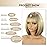 WERD Short Blonde Bob Wig for Women Light Brown Bob Wigs with Bangs mixed Blonde Highlights Wigs for Daily Use Cosplay