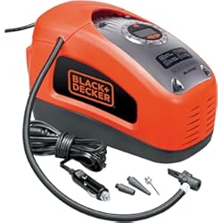 Mejor Hinchador Ruedas Coche BLACK+DECKER ASI300 Compresor de aire 160 PSI 11 bar Fuente de alimentación: Cable eléctrico Rojo/Negro, talla única