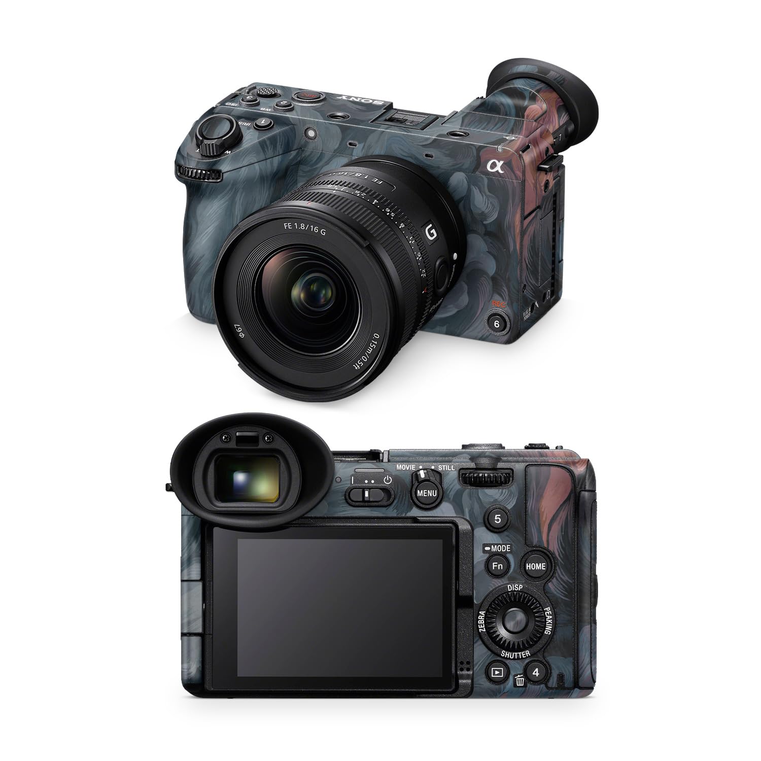 Camera Skin Compatible with Sony FX2 Digital Camera (2025) - Storm Cloud - Premium 3M Vinyl Protective Wrap Decal Cover - Easy to Apply | Crafted in the USA by MightySkins