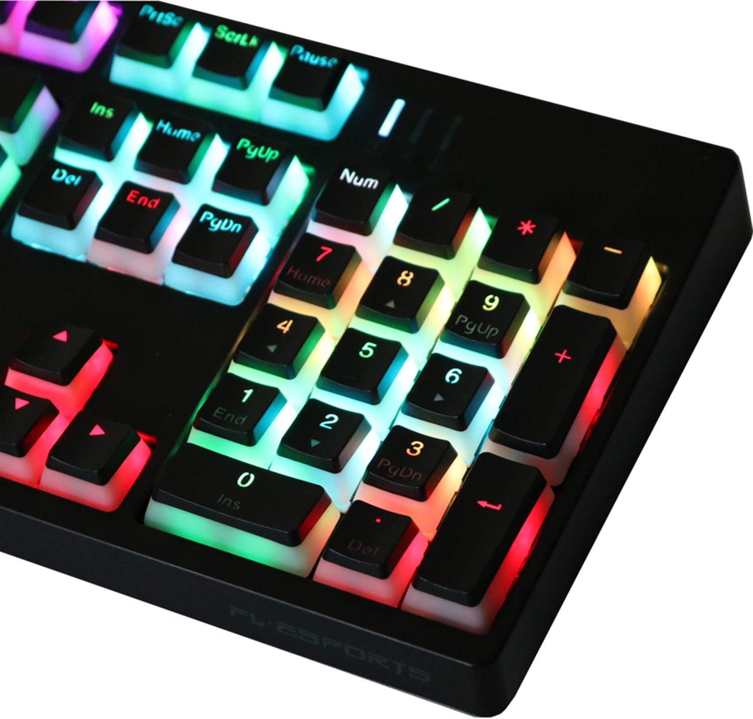 Happy Balls PBT Keycaps Backlit Doubleshot Keycap Set OEM Profile Cherry MX Key Caps for 104/87/60%/108 MX Switches Mechanical Keyboard(Black Pudding Combo)