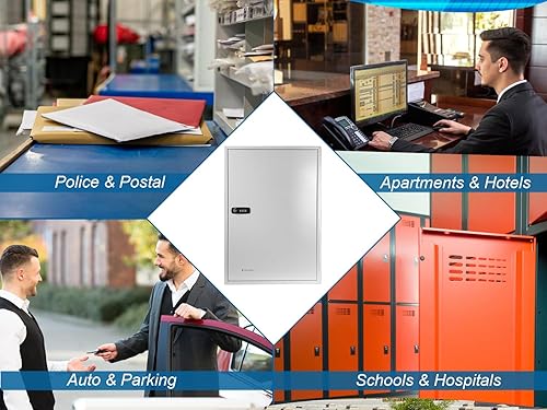 Miniatura 5 de BARSKA Caja ajustable de 300 llaves con cerradura de combinación, color gris