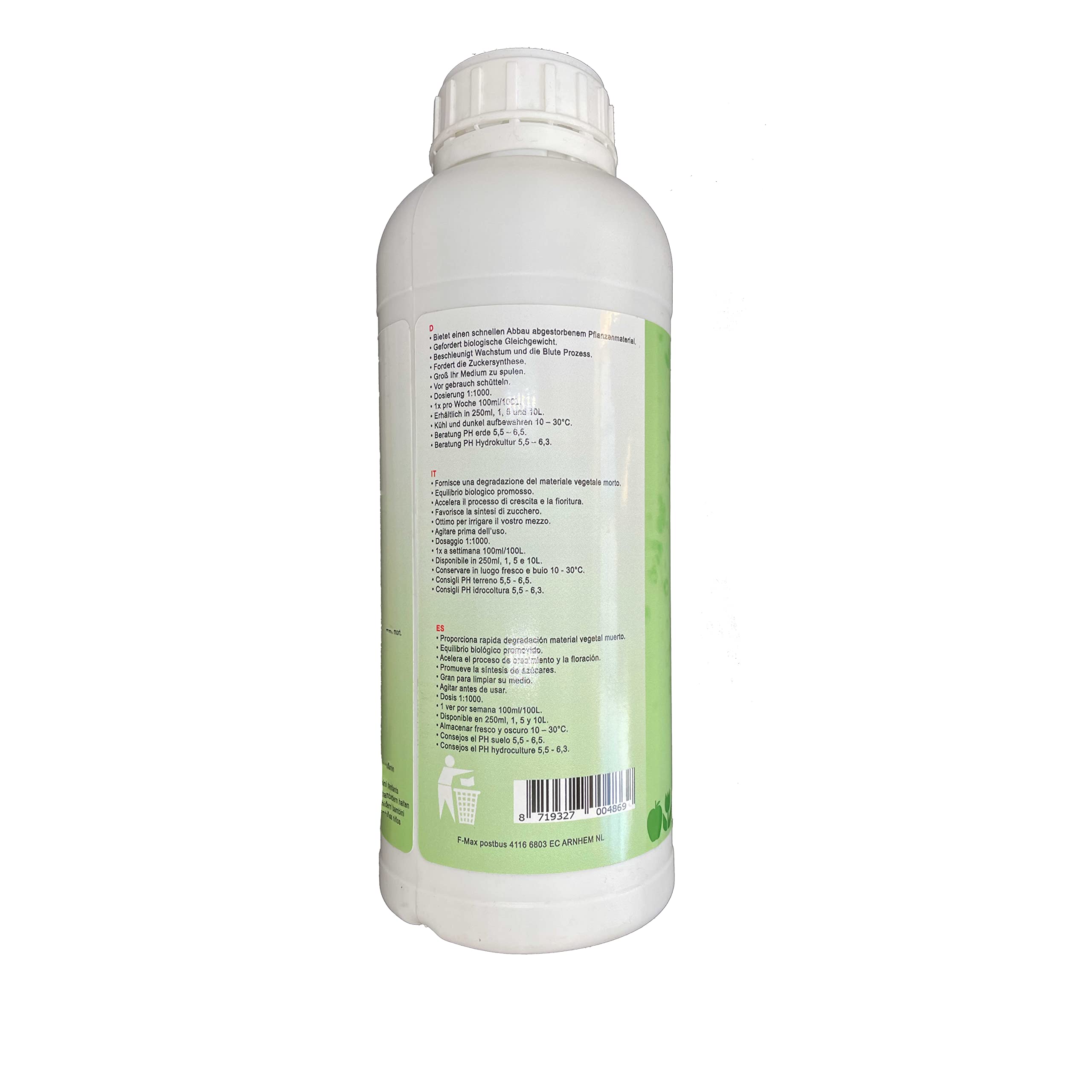 F-MAX Enzyme 5 L Wurzelabbau Wurzel Dnger Zyme Duenger + Pipette :  Amazon.de: Garten