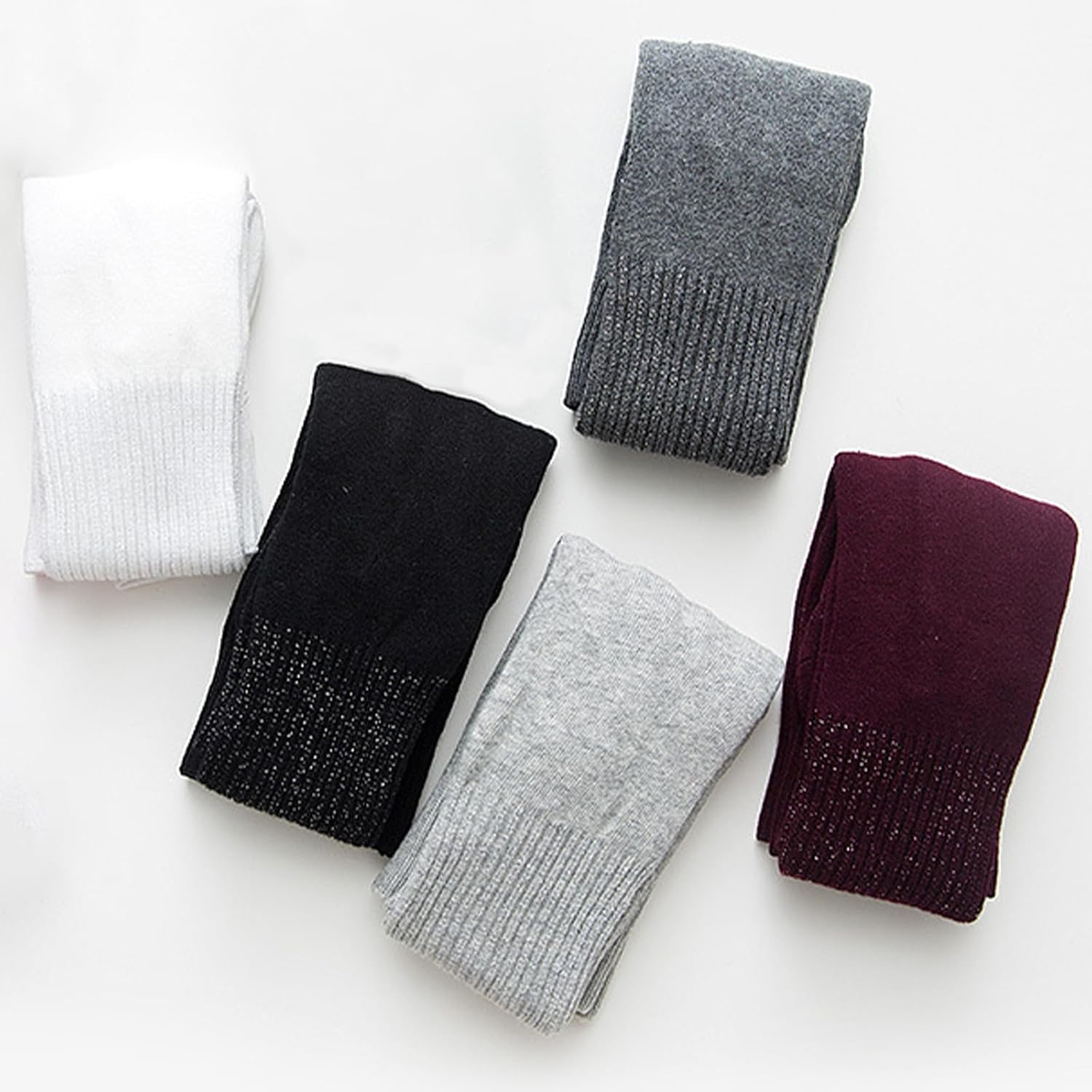 Looching Baby Girls Sparkle Legging Tights Toddler Cotton Double Knit Footless Stocking Pants Pantyhose for 2-8T Kids - Image 7