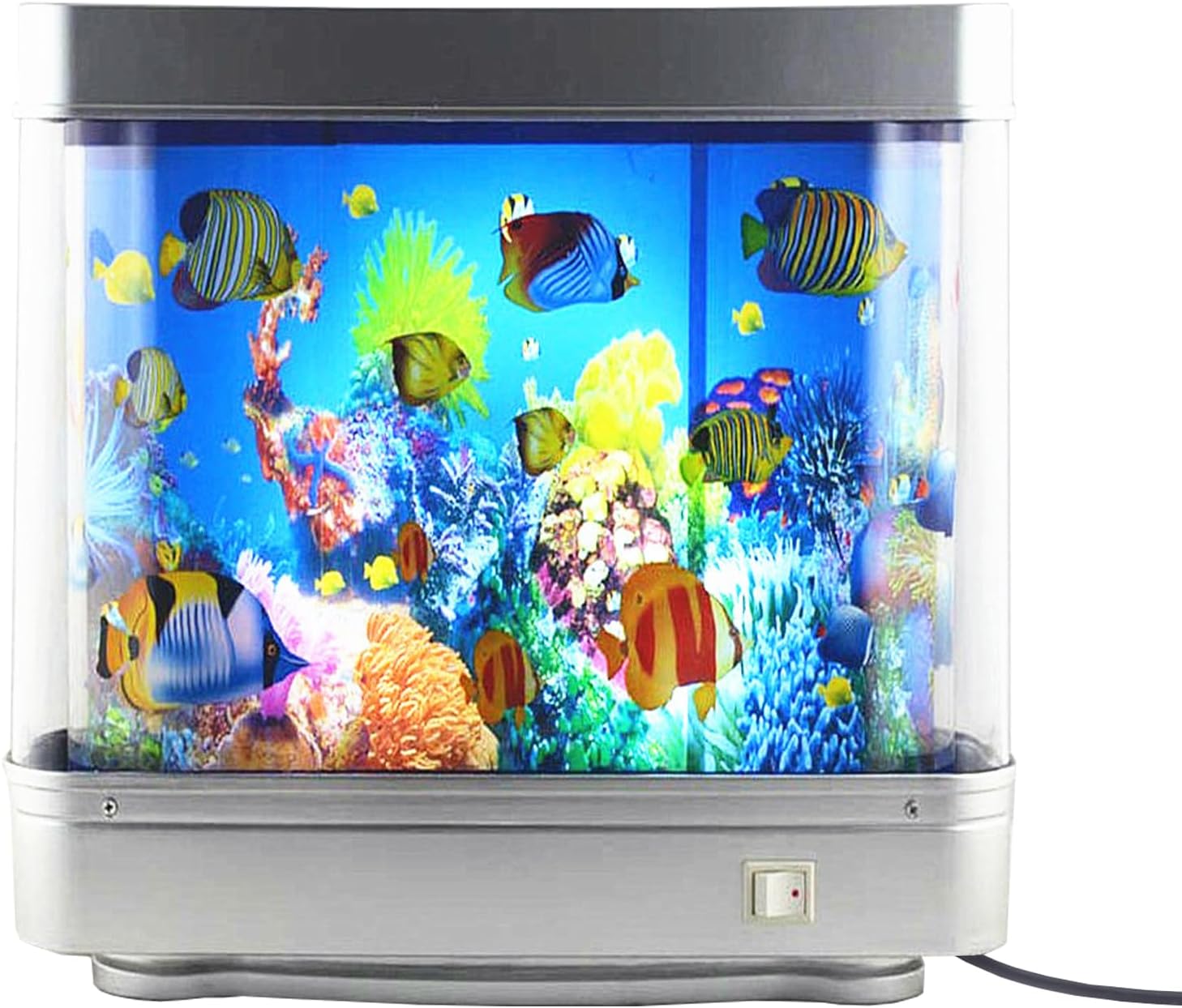 MINGPINHUIUS Artificial Tropical Fish Decorative: 12 Inch Mini Fake Aquarium Motion Lamp with Moving Sensory Fish Virtual Moving Imitating Ocean