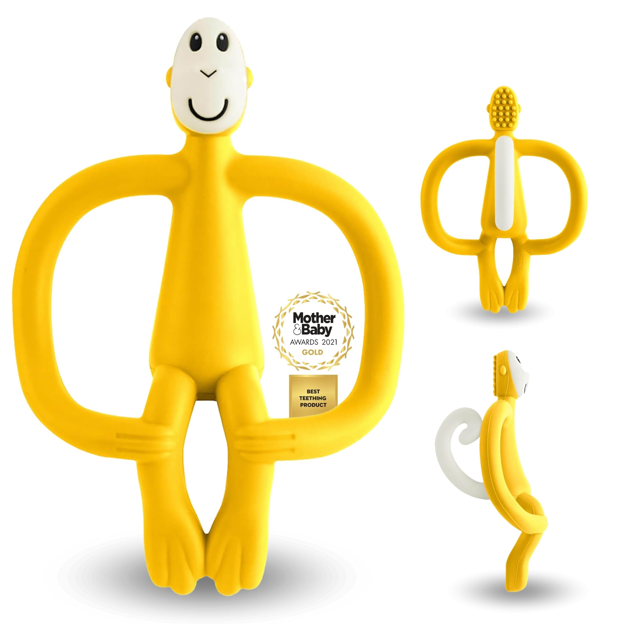 Matchstick Monkey - Beißring Affe Original - Baby Zahnungshilfe - weiche Noppen massieren wundes Zahnfleisch - 100% Silikon - BPA-frei - Greifling für Zahnen