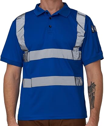A-SAFETY Hi Vis Safety Daily Work Construction Yellow Orange Pink Blue Black Polo Shirts for Men for Women