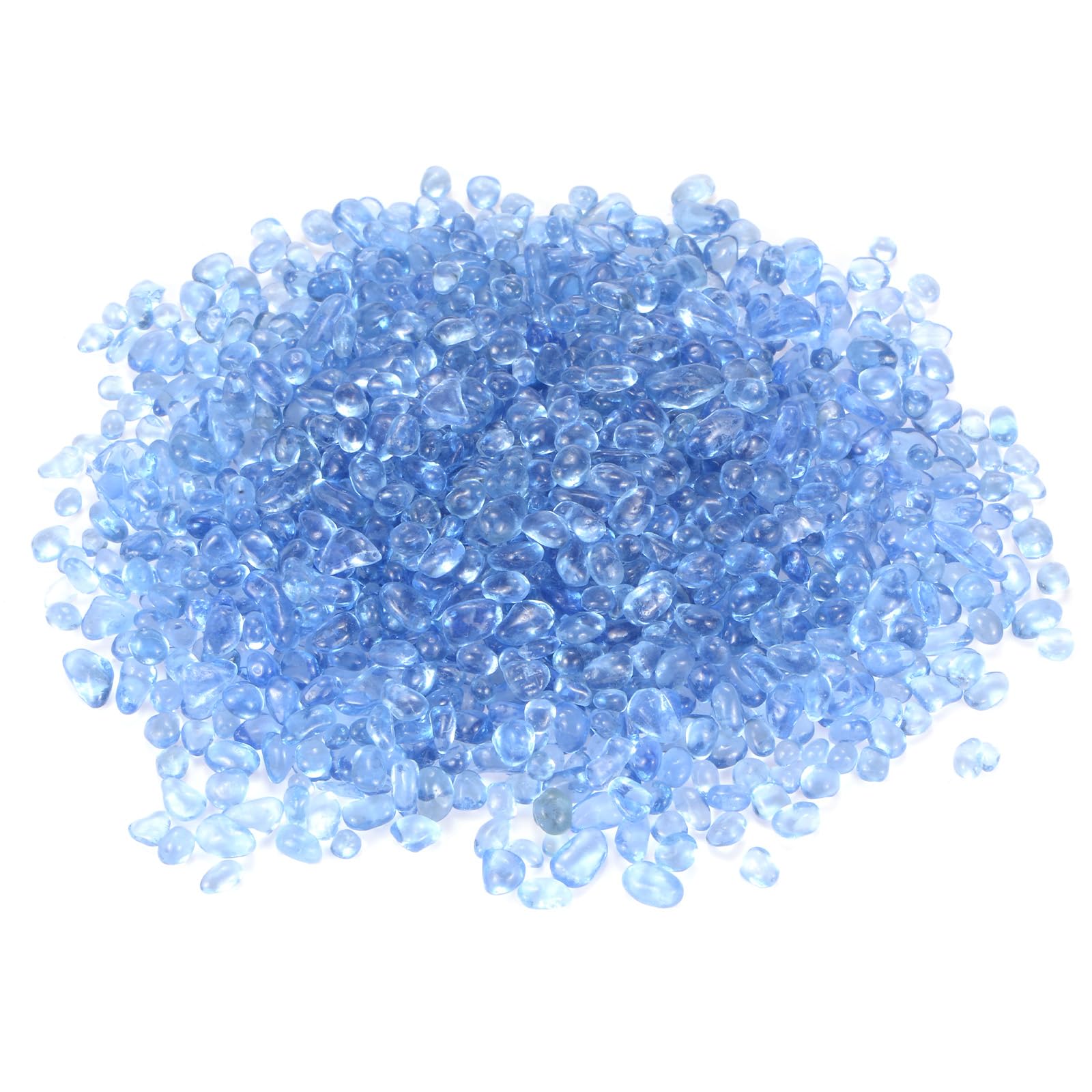M METERXITY High Luster Round Fire Glass Beads, Glass Gems, Glass Pebbles