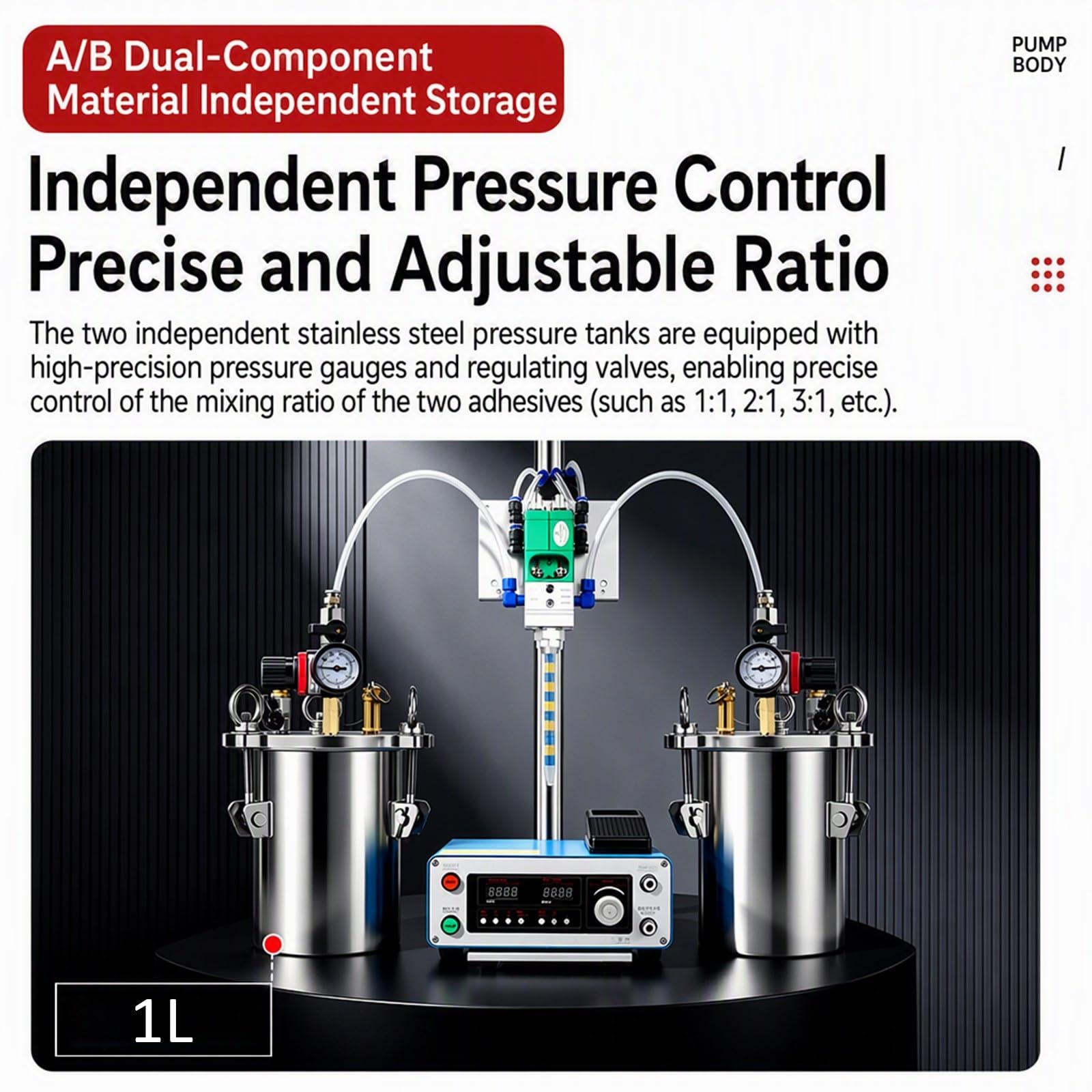 Distributeur de colle automatique AB à deux liquides