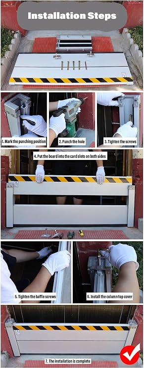 Garage Door Reusable Flood Barriers Water Prevention System, Thickened Upright Portable Water Stopper Shield Flood Control Barrier for Driveway/ Outdoor/ Shed/ Front Door, 1 2 3 4 5 6 7 8 ft(Color:H 2