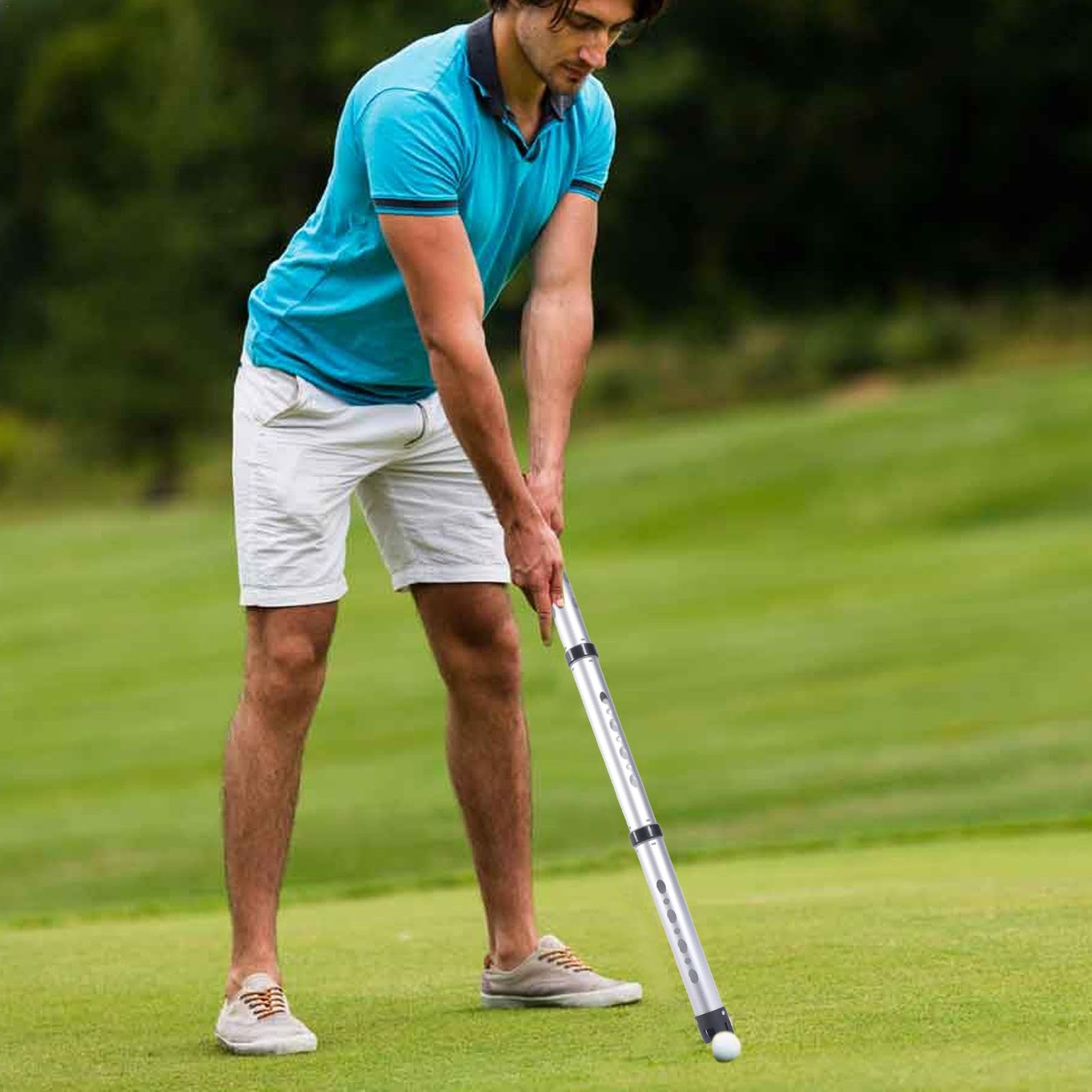 Picker pi?ek golfowych, chwytak pi?ek golfowych - Odpinana górna rura | zbieraj?ca pi?ki golfowe | tuba na pi?ki golfowe Pi?ki golfowe Shagger Grabber dla pocz?tkuj?cych golfistów