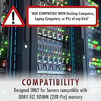 Vista 3 de A-Tech 4GB DDR4 2133MHz PC4-17000 ECC RDIMM 1Rx8 Single Rank 1.2V ECC Registered DIMM de 288 pines Módulo de actualización de memoria RAM