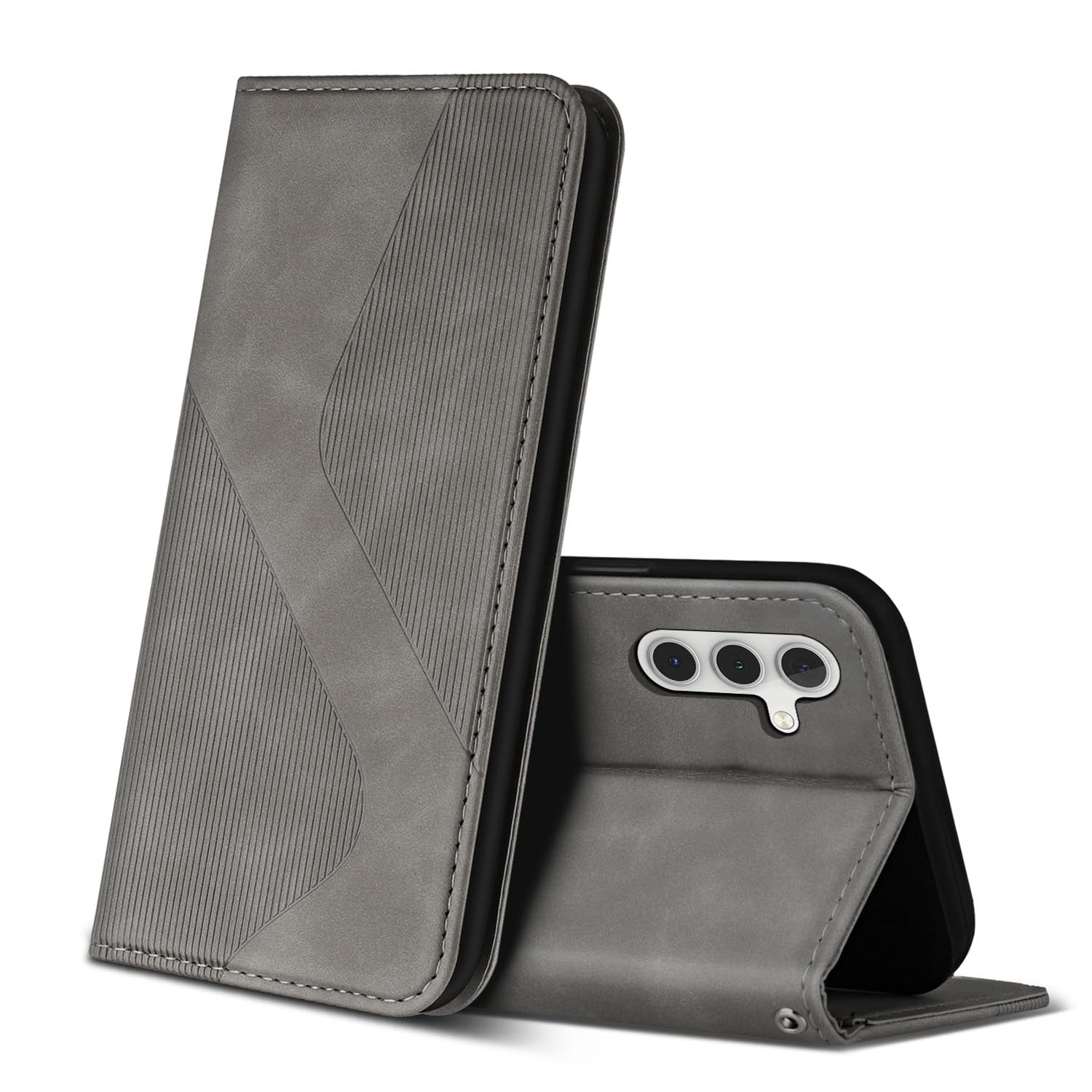 EbestStar Cover A Libro Con Portafoglio Per Oppo Find X2 Lite – Pelle PU, Slot Per Carte, Include Vetro Temperato (Nero/Rosso)