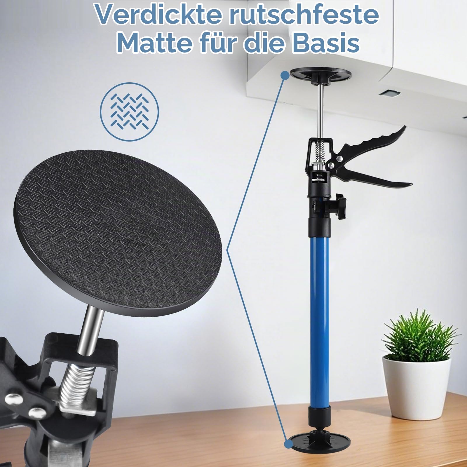 3 pcs Zargenspanner 50-115cm, Türzargenspanner, Ladungssicherung Stange, Teleskopstützen, Stützen Höhenverstellbar, Maximale Tragfähigkeit 40 kg, Zur Unterstützung von Türzargen, Schränken
