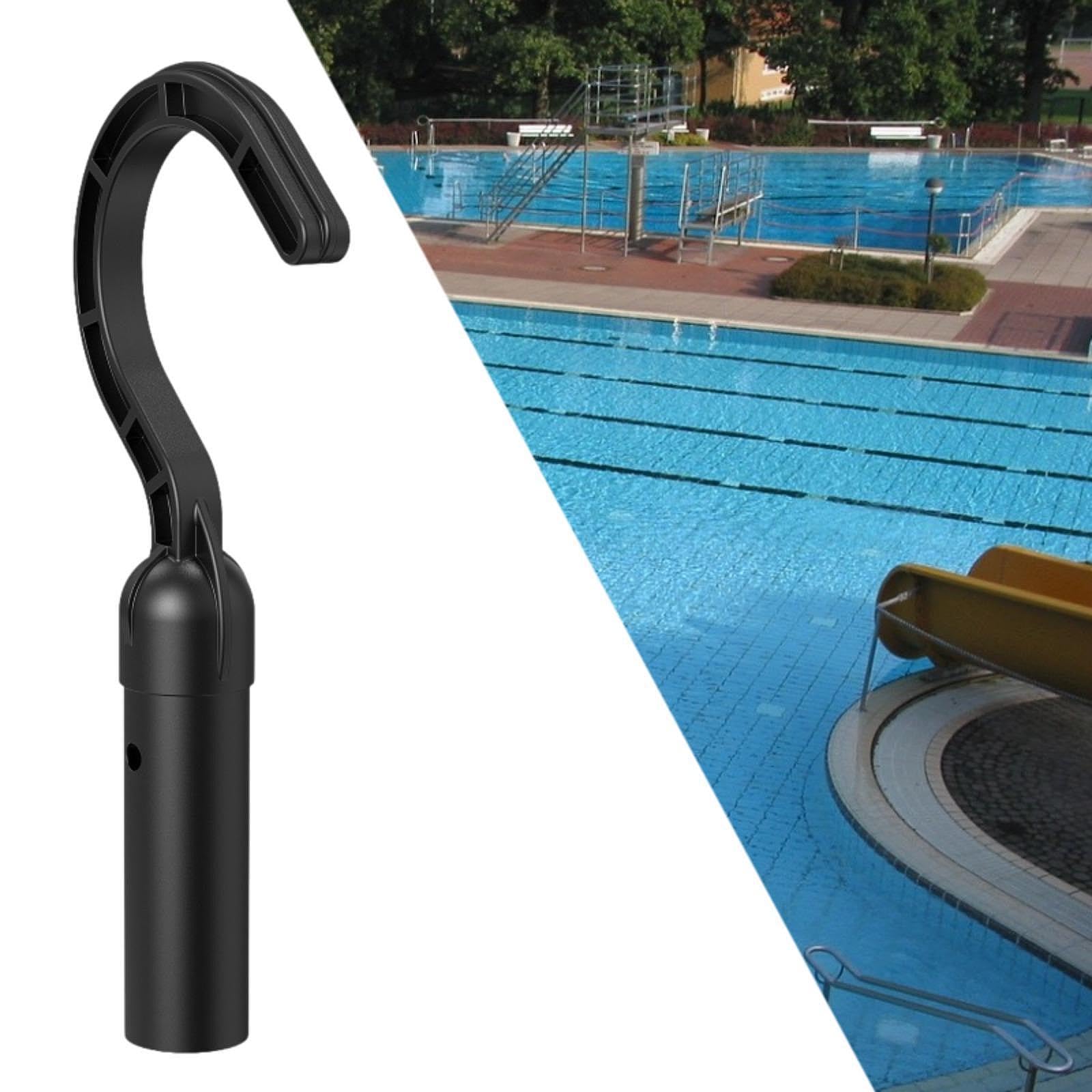Generic Robotic Pool Cleaners Hook,Cordless Pool Vacuum Robot Retrieval Hook,Telescopic Pole Hook for Cleaning,Pool Vacuum Sweeper, 21.5cmx9.7cmx3.2cm, Black