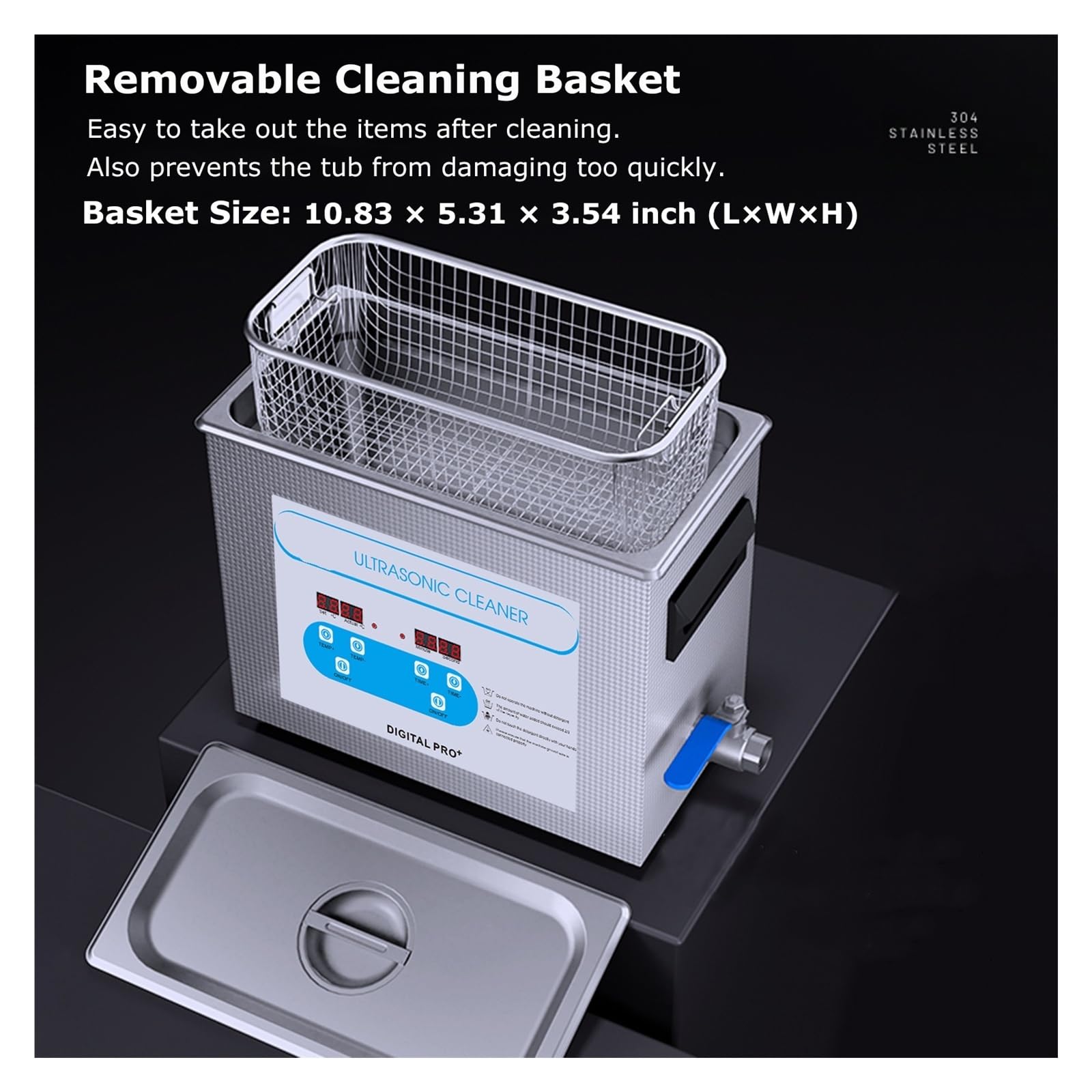 Pulitore a ultrasuoni, 6.5L Ultra Cleaner riscaldato con timer 40kHz Cleaning Machine