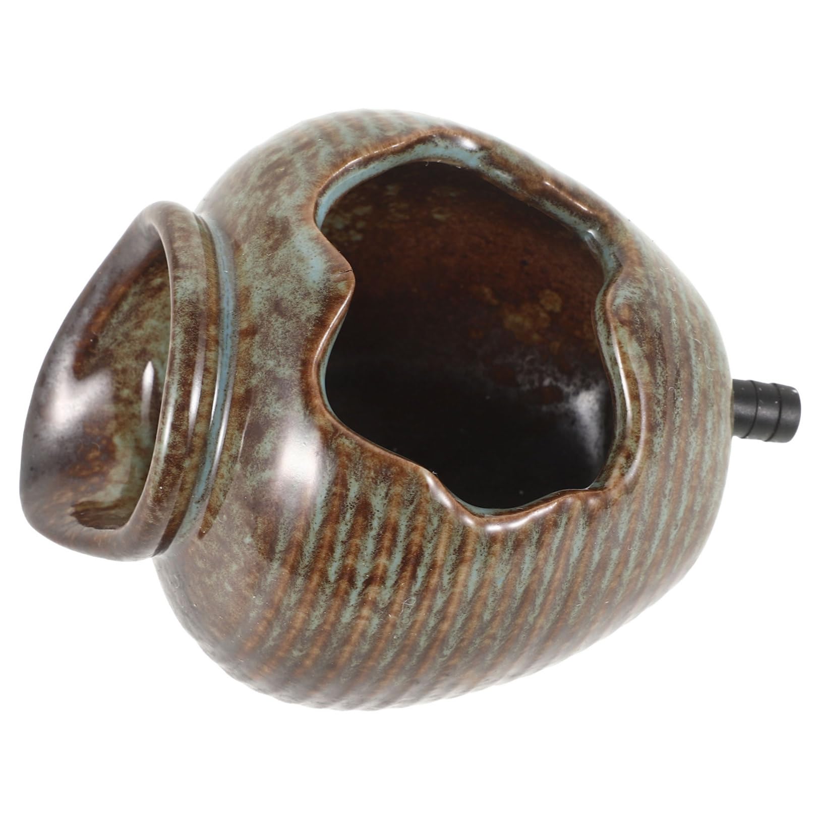 BESPORTBLE Skilled Artisan Crafted Ceramic Water Jar Ornaments Garden Fountain Pot Outdoor Decor Small Indoor Fountain Fish Habitat