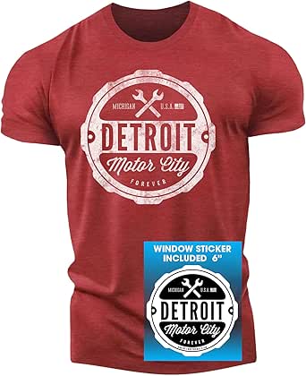 Detroit Shirts for Men by Detroit Rebels T-Shirt Brand. Motor City D Apparel.