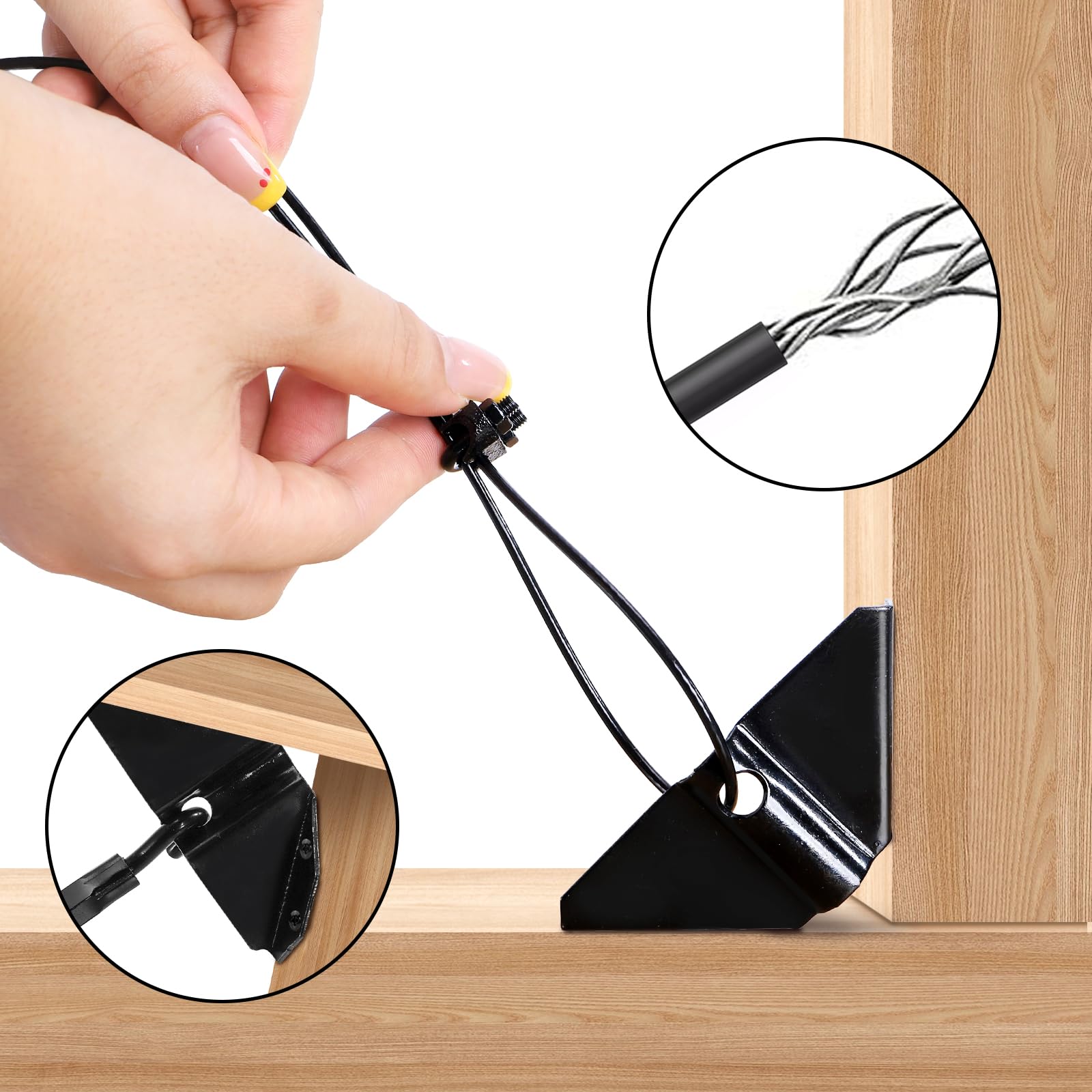 ZENFUN 2 Set Anti Sag Gate Kit for Wooden Fence, Durable Anti-Sag
