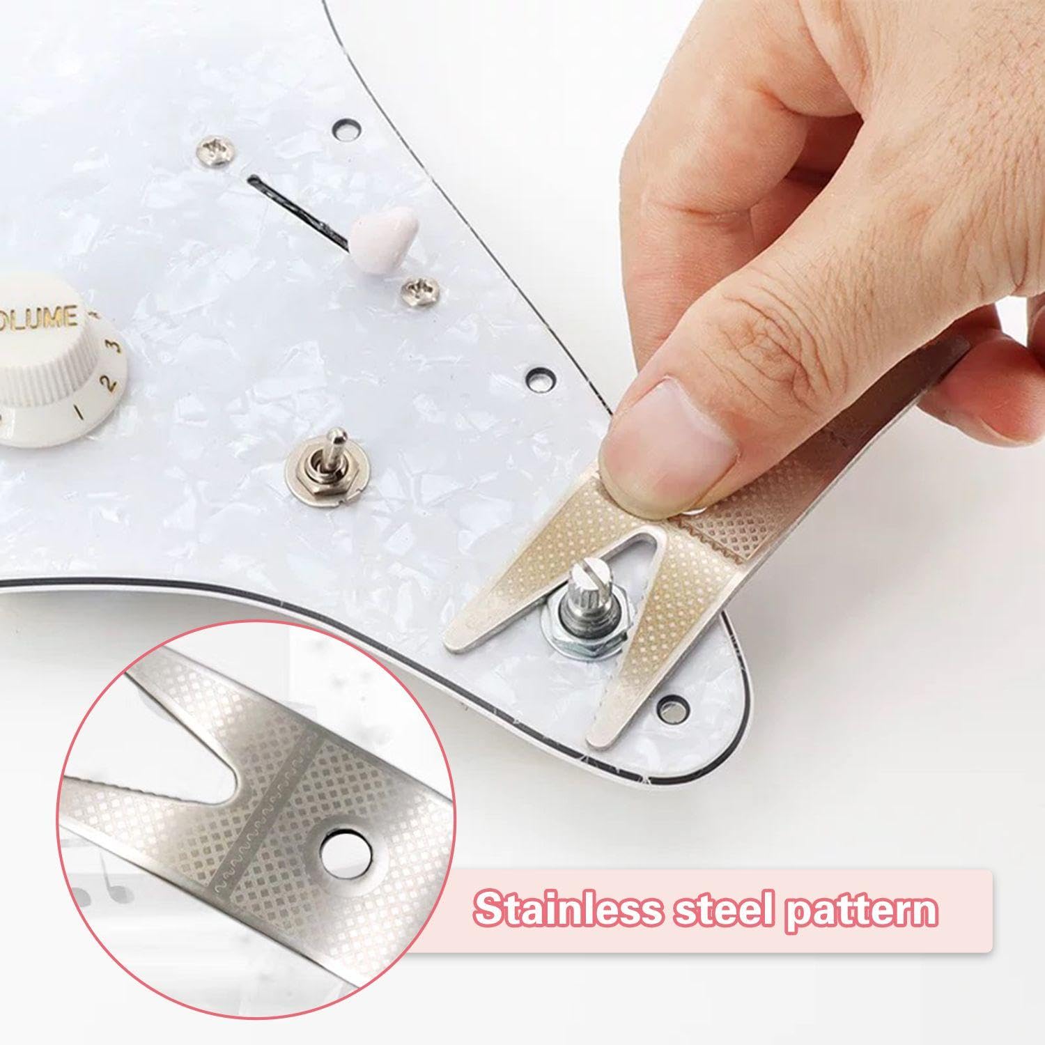Llave De Guitarra De 2 Piezas Y Selección De Uñas De 1 Pieza, Herramientas De Acero Inoxidable, Herramientas De Selección, Accesorios De Reparación De Guitarras.