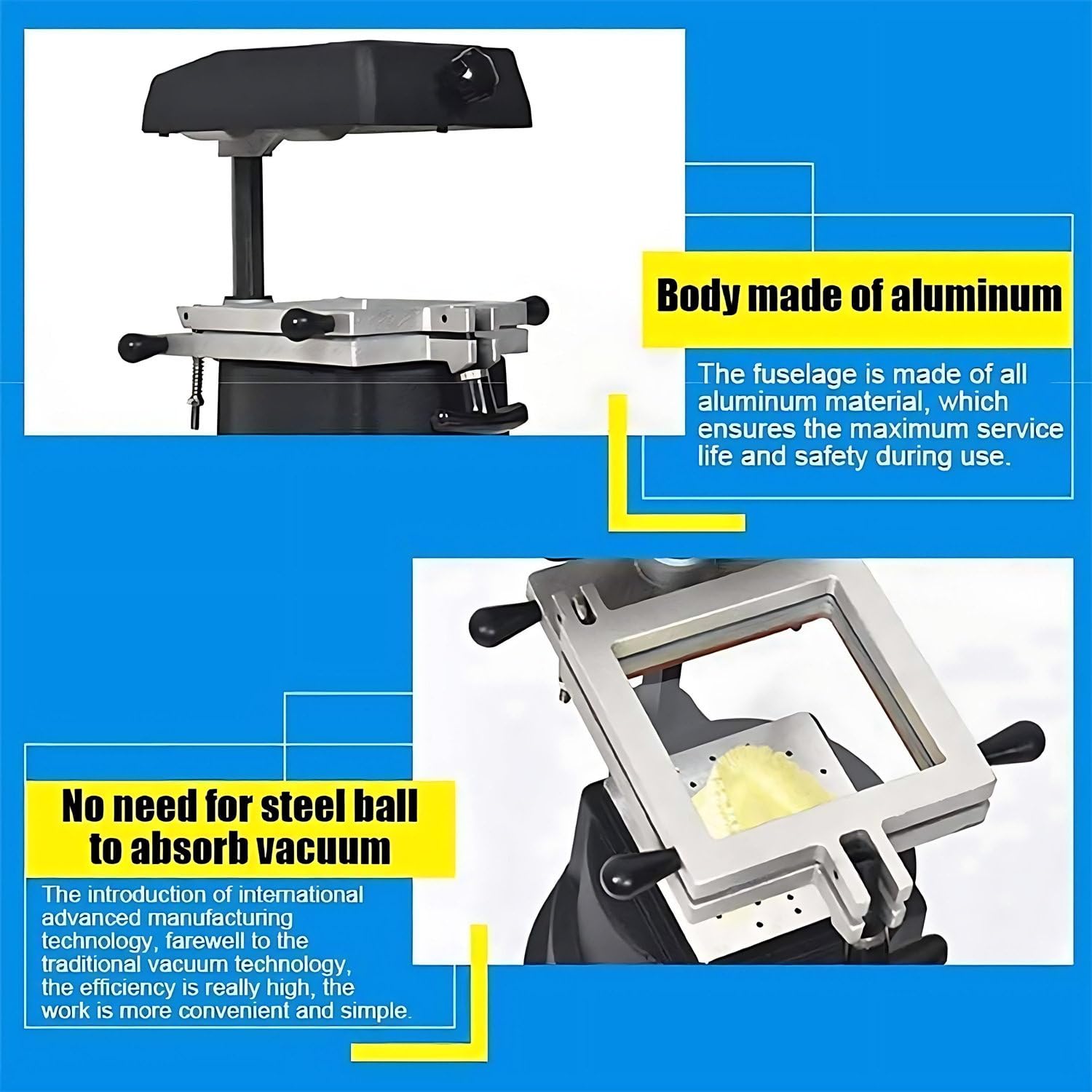 1200 W Dental-Vakuumformmaschine, Wärmeform-Laborausrüstung, verstärkte Adsorption, DIY-Prothesen-Set, kieferorthopädische Halterung
