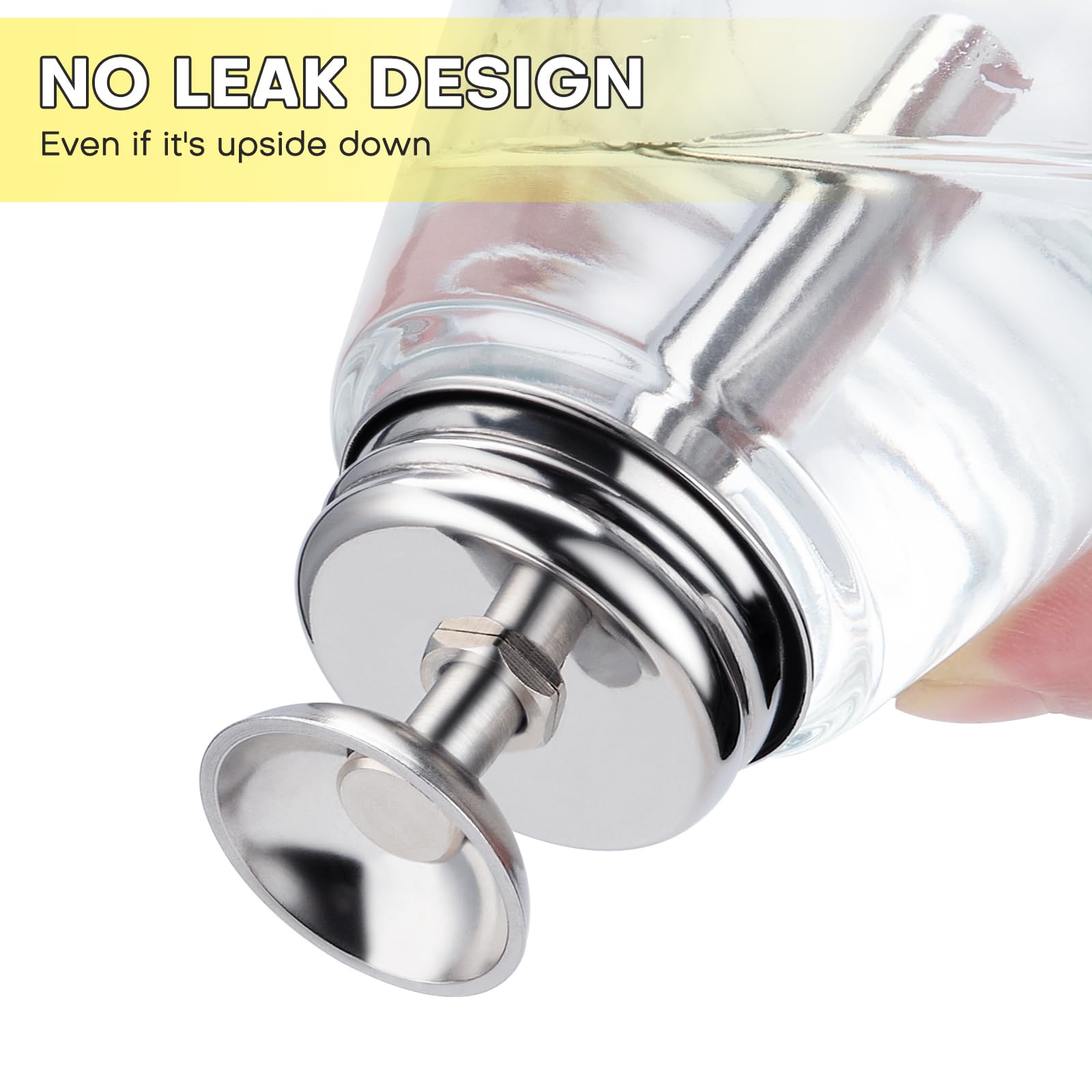 Noverlife Push Down Pumpspender Pressbehälter, Aceton Spender mit Kappe, Nagellackentferner Spenderflasche Nachfüllbare Pumpflasche für Make-up-Entferner, A – 1 Stück – transparent, kegelförmig, 11 x