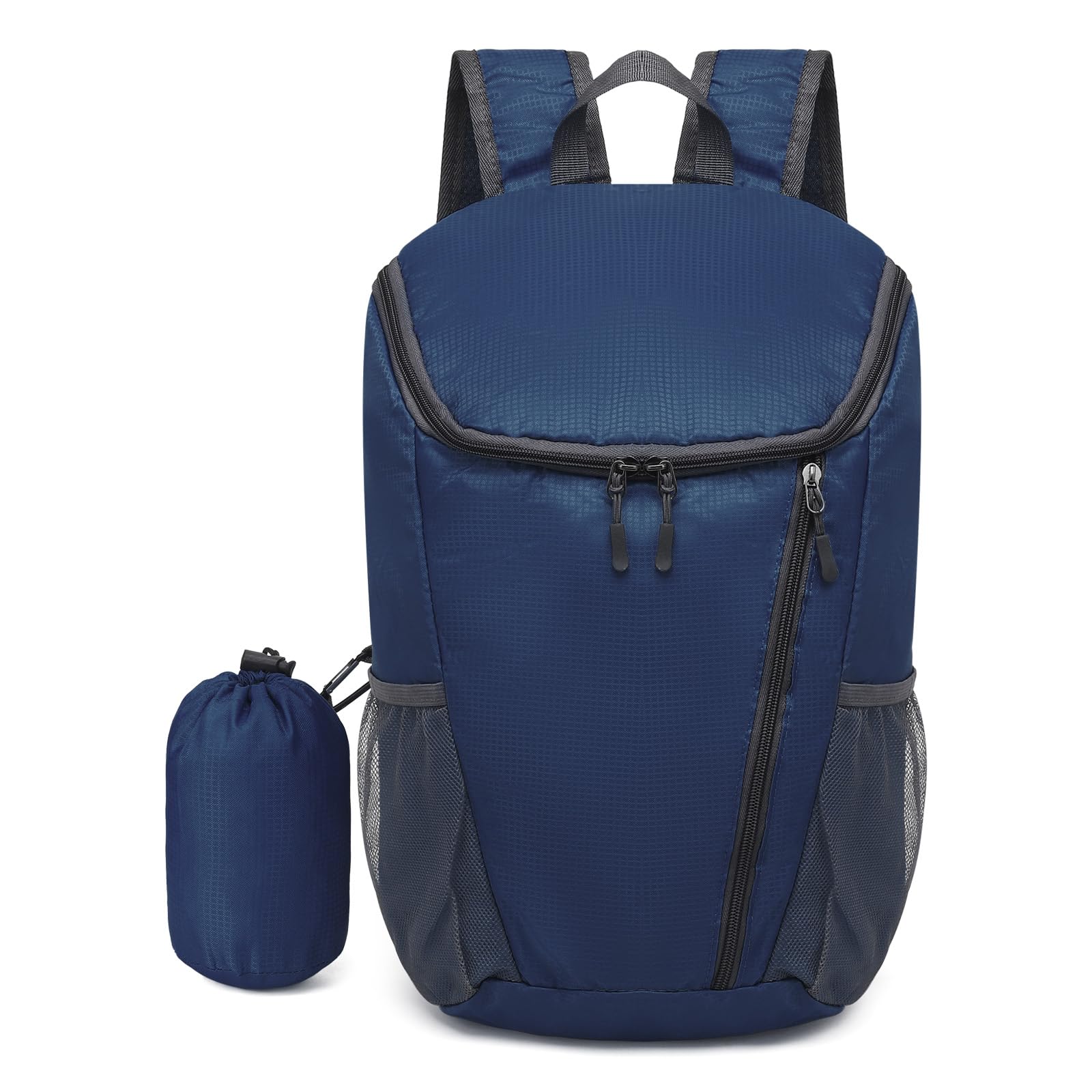 SUIKIHUM Hiking Backpack, 20L Packable Daypack for Men Women, Nylon with Adjustable Straps, Lightweight Waterproof Outdoor Camping Travel, Blue