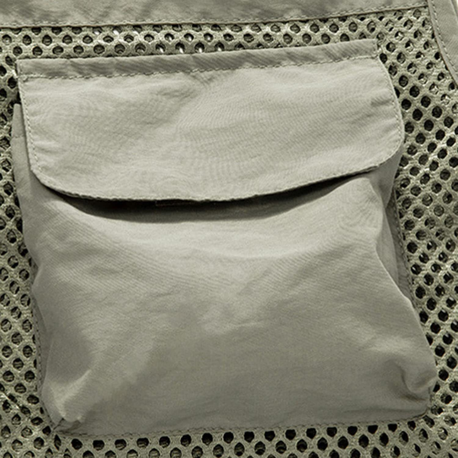 Chaleco para Hombre Chaleco Sin Mangas con Multibolsillos Chaleco De Pesca Casual para Exteriores Chaleco De Verano Transpirable para Viajes Chaqueta De Fotografía Multifuncional