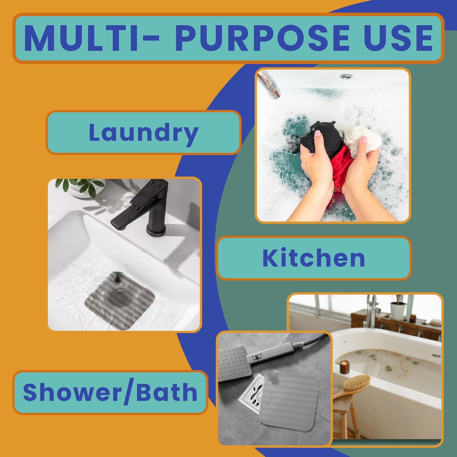 Travel Laundry Detergent Sheets with Universal Sink Stopper – 50-Count Travel Detergent Sheets and Flat Silicone Sink Stopper for Sink Washing in Hotels, Cruises & Camping