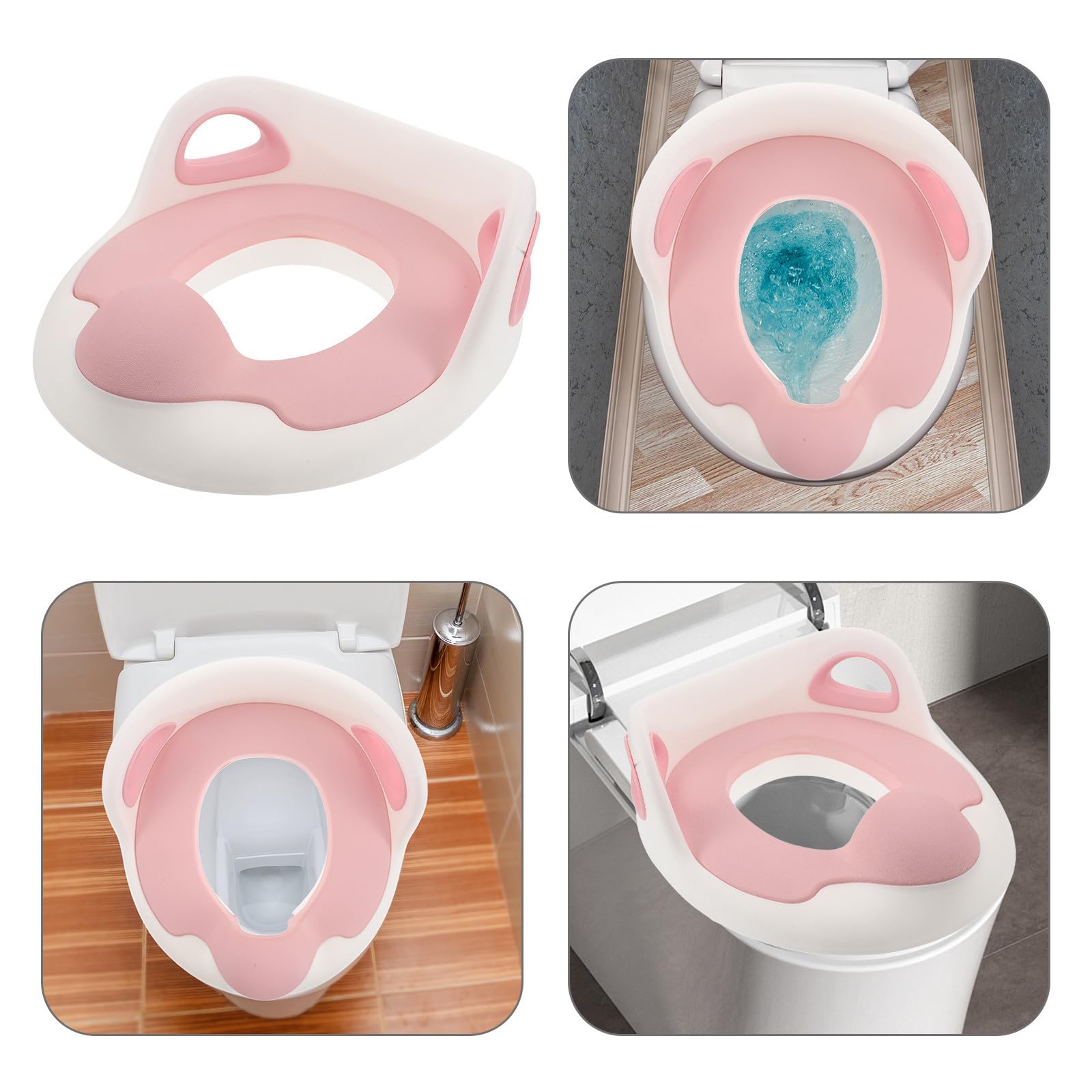 Asiento de Inodoro Portátil para Bebés, Pvc Desmontable