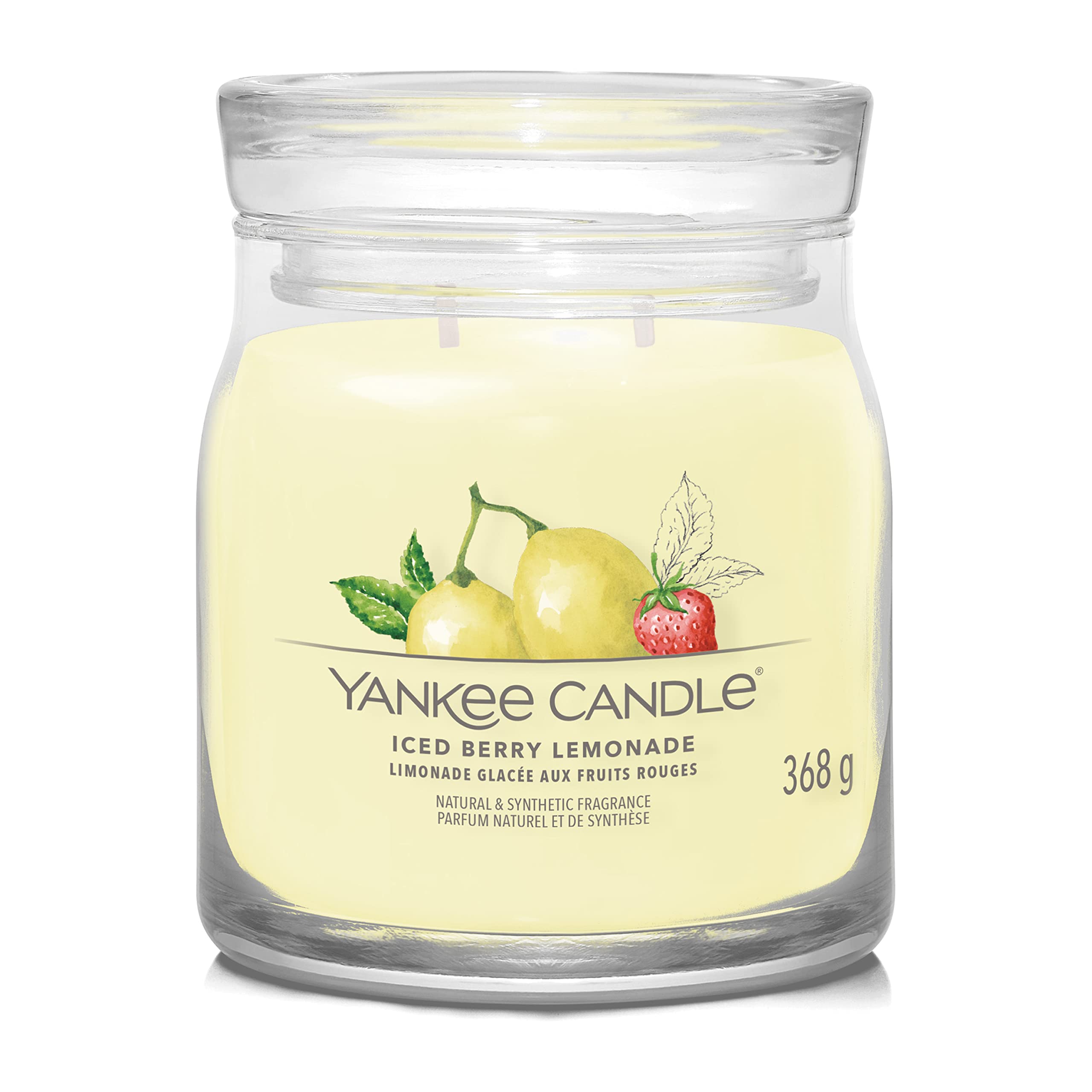 Yankee Candle Iced Berry Lemonade Scented Candle Signature 368 G