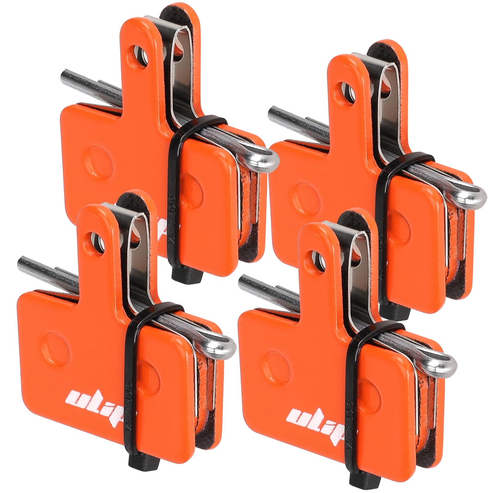 VOLOHAS Brake Pad Electric Scooter for Kukirin G3 PRO/G4/G2 Master, Brake Pads Bicycle Durable High Performance for Shimano MT200/M315/M355, Engwe EP2.0, Disc Brake Pads Spring (Orange 4 Pairs)