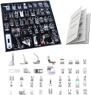 Professional Domestic 42 PCS Sewing Machine Sewing Foot Presser Foot Set with Manual for Brother, Singer, Babylock, Janome, Elna, Toyota, New Home, Simplicity and Kenmore Low Shank Sewing Machines