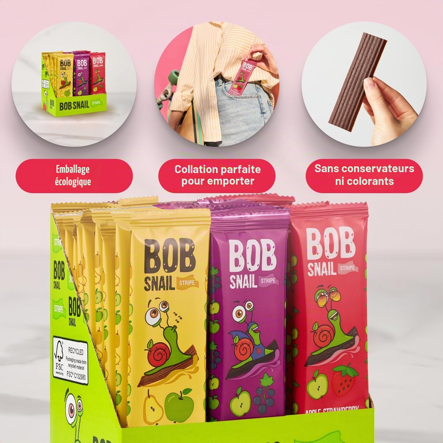 Boîte cadeau de bonbons en cuir de fruits – 30 collations végétaliennes saines en vrac pour enfants et adultes (Blackcurrant)